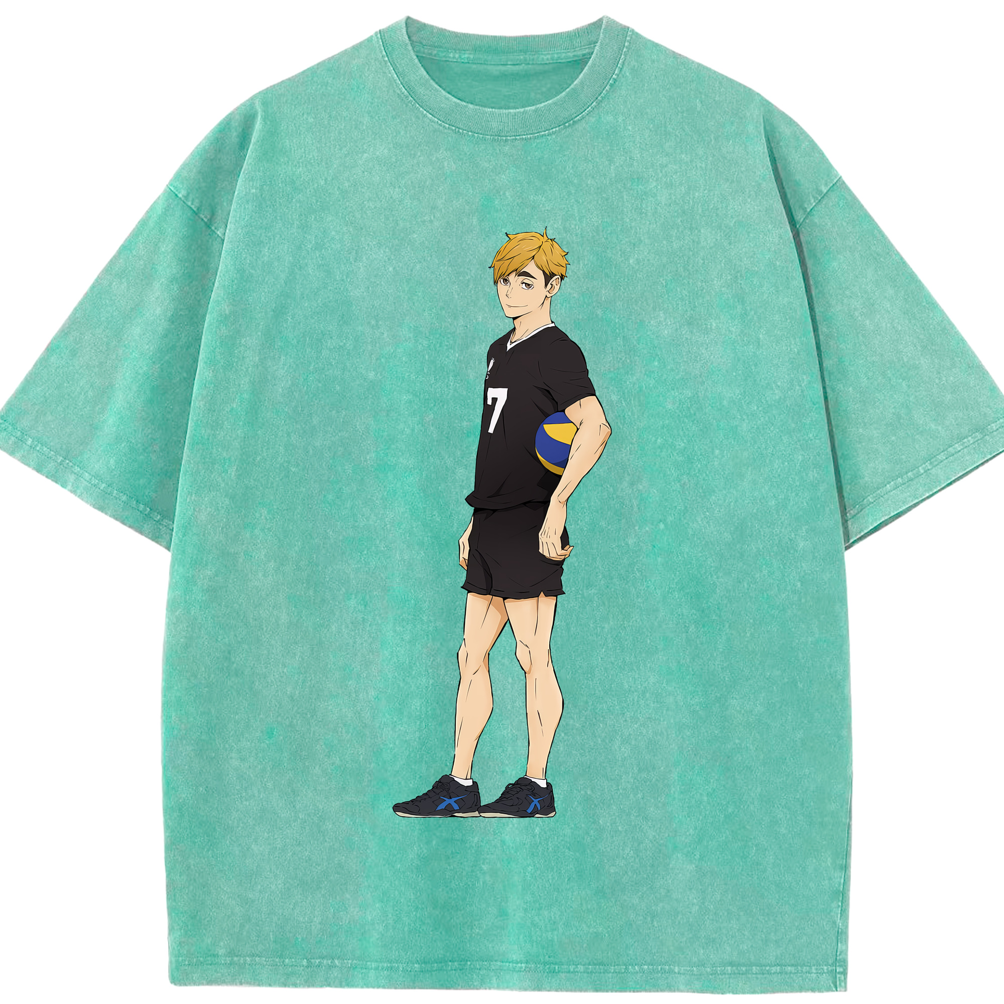 （画像用） ハイキュー!! Haikyu!! 綿100% ヴィンテージ風 半袖Tシャツ（フロントプリント）